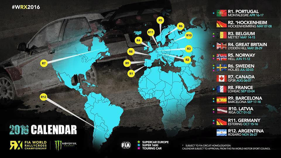 Calendrier Rallycross 2021 Championnat Du Monde Calendrier Championnat du Monde Rallycross 2016