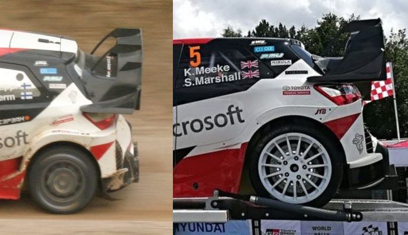 Comparaison Aileron arrière Yaris WRC