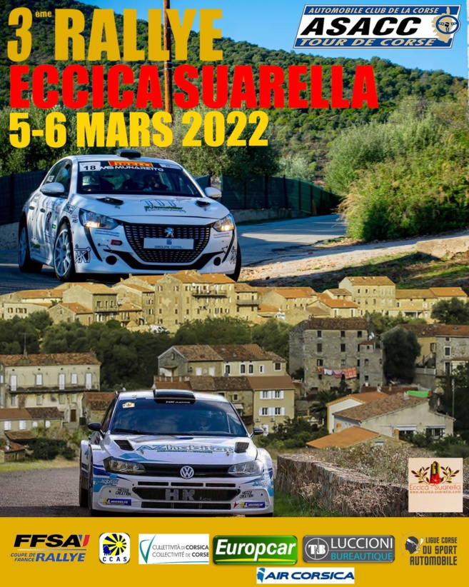 Liste des engagés Rallye Eccica Suarella 2022