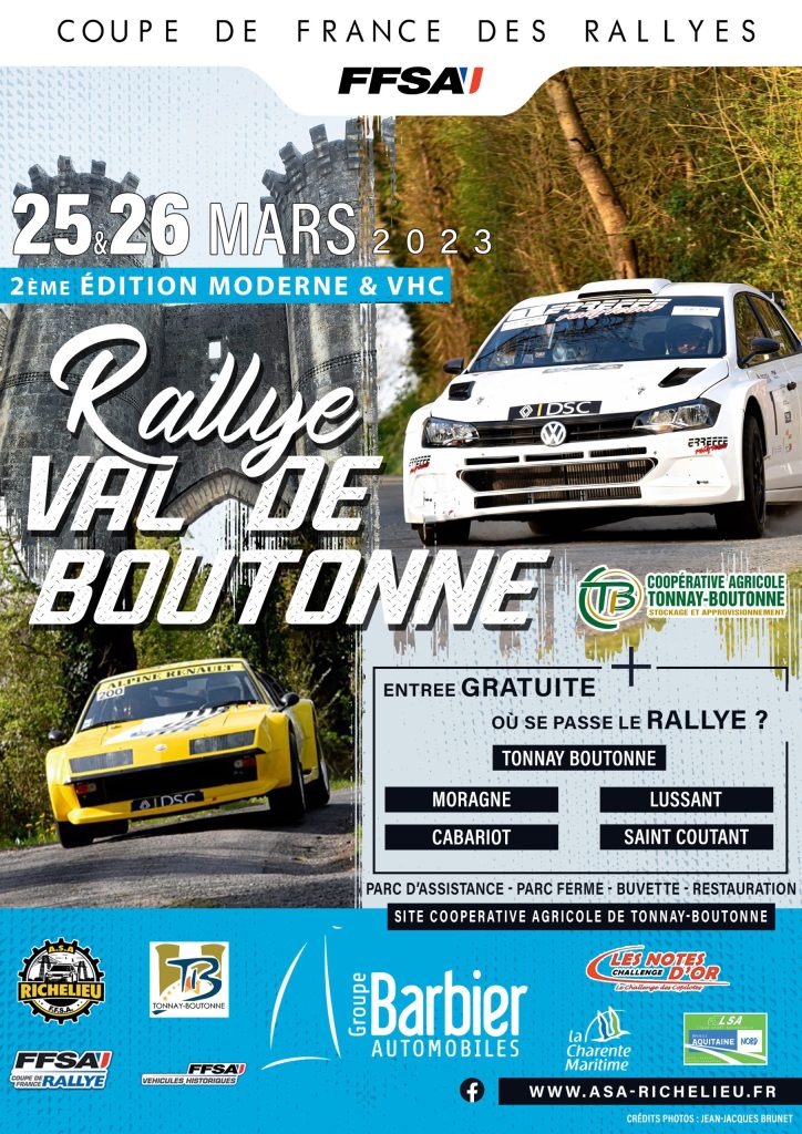 Affiche Rallye Val de Boutonne 2023