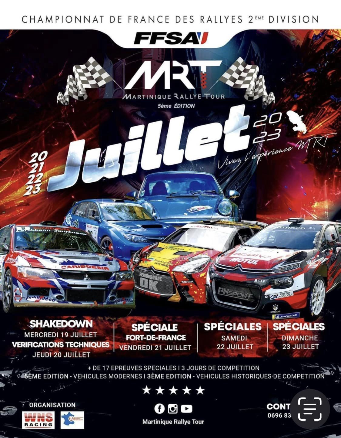 martinique rallye tour 2023 programme